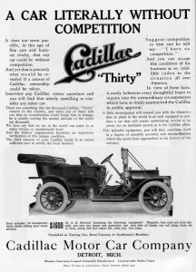 La iluminaciion de los autos CADILLAC 1910 aviso publicitario 736x1024 1